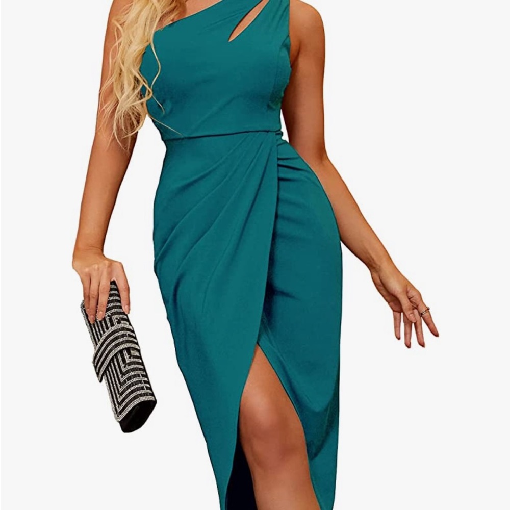 Elegant Teal Midi Dress
